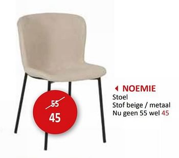 Promoties Noemie stoel - Huismerk - Weba - Geldig van 27/03/2024 tot 16/05/2024 bij Weba