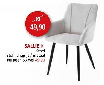 Promoties Sallie stoel - Huismerk - Weba - Geldig van 27/03/2024 tot 16/05/2024 bij Weba