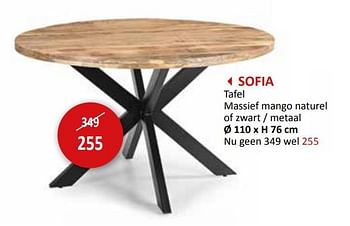 Promoties Sofia tafel - Huismerk - Weba - Geldig van 27/03/2024 tot 16/05/2024 bij Weba