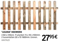 Promoties Legera hekwerk - Cartri - Geldig van 04/04/2024 tot 30/06/2024 bij HandyHome