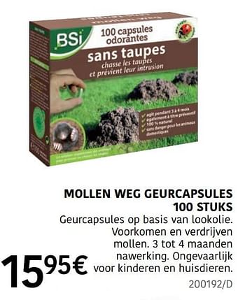 Promoties Mollen weg geurcapsules - BSI - Geldig van 04/04/2024 tot 30/06/2024 bij HandyHome