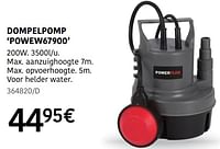 Promoties Powerplus dompelpomp powew67900 - Powerplus - Geldig van 04/04/2024 tot 30/06/2024 bij HandyHome