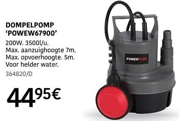 Promotions Powerplus dompelpomp powew67900 - Powerplus - Valide de 04/04/2024 à 30/06/2024 chez HandyHome