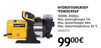 Promoties Powerplus hydrofoorgroep powxg9554 - Powerplus - Geldig van 04/04/2024 tot 30/06/2024 bij HandyHome