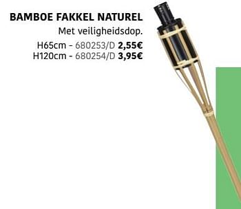 Promoties Bamboe fakkel naturel - Huismerk - HandyHome - Geldig van 04/04/2024 tot 30/06/2024 bij HandyHome