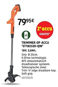 Black + decker trimmer op accu st182320 qw-Black & Decker