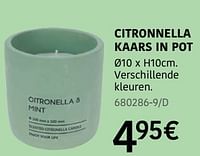 Promoties Citronnella kaars in pot - Huismerk - HandyHome - Geldig van 04/04/2024 tot 30/06/2024 bij HandyHome