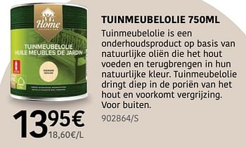 Promoties Tuinmeubelolie - Home Decorations - Geldig van 04/04/2024 tot 30/06/2024 bij HandyHome