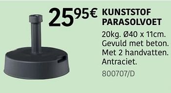 Promoties Kunststof parasolvoet - Huismerk - HandyHome - Geldig van 04/04/2024 tot 30/06/2024 bij HandyHome