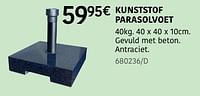 Promoties Kunststof parasolvoet - Huismerk - HandyHome - Geldig van 04/04/2024 tot 30/06/2024 bij HandyHome