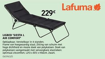 Promoties Ligbed siesta l air comfort - Lafuma - Geldig van 04/04/2024 tot 30/06/2024 bij HandyHome