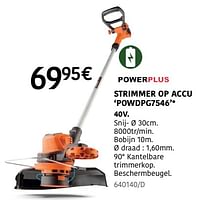 Powerplus strimmer op accu powdpg7546-Powerplus