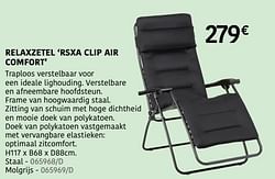 Relaxzetel rsxa clip air comfort