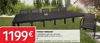 Promoties Tuinset abruzzo 1 uittrekbare tafel + 8 stoelen navarro - Huismerk - HandyHome - Geldig van 04/04/2024 tot 30/06/2024 bij HandyHome
