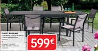 Tuinset bordeaux 1 uittrekbare tafel + 6 stoelen chronos-Huismerk - HandyHome