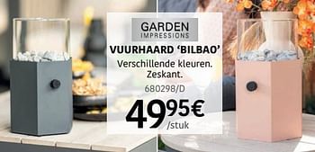 Promoties Vuurhaard bilbao - Garden Impressions - Geldig van 04/04/2024 tot 30/06/2024 bij HandyHome