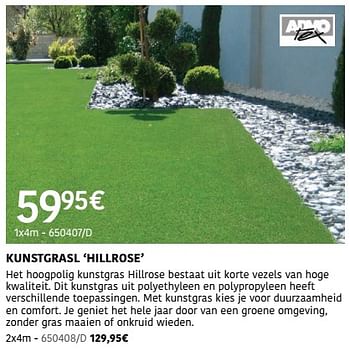 Promoties Kunstgras hillrose - Huismerk - HandyHome - Geldig van 04/04/2024 tot 30/06/2024 bij HandyHome