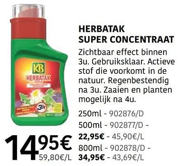 Promoties Herbatak super concentraat - KB - Geldig van 04/04/2024 tot 30/06/2024 bij HandyHome