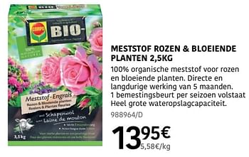 Promotions Meststof rozen + bloeiende planten - Compo - Valide de 04/04/2024 à 30/06/2024 chez HandyHome