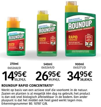 Promotions Roundup rapid concentrate - Roundup - Valide de 04/04/2024 à 30/06/2024 chez HandyHome
