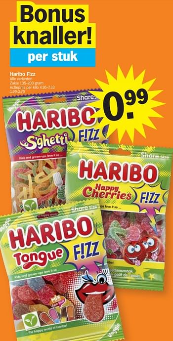 Promoties Haribo f!zz - Haribo - Geldig van 15/04/2024 tot 21/04/2024 bij Albert Heijn