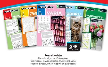 Promotions Puzzelboekjes - Produit Maison - Boekenvoordeel - Valide de 13/04/2024 à 21/04/2024 chez BoekenVoordeel
