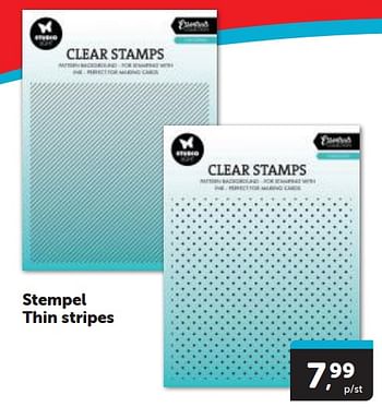 Promotions Stempel thin stripes - Studio Light - Valide de 13/04/2024 à 21/04/2024 chez BoekenVoordeel