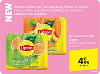 Promoties Bruisende ice tea lipton - Lipton - Geldig van 17/04/2024 tot 29/04/2024 bij Carrefour