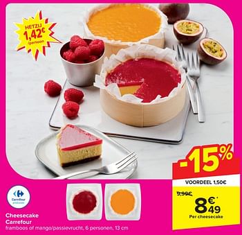 Promotions Cheesecake carrefour - Produit maison - Carrefour  - Valide de 17/04/2024 à 29/04/2024 chez Carrefour