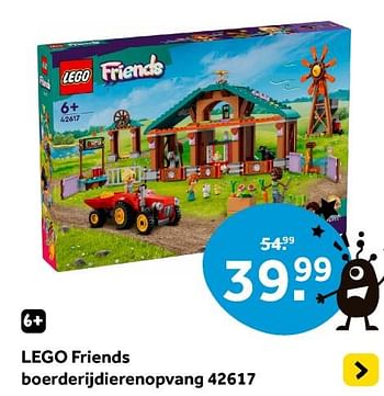 Promoties Lego friends boerderijdierenopvang 42617 - Lego - Geldig van 12/04/2024 tot 28/04/2024 bij Intertoys