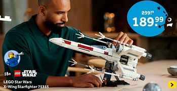 Promotions Lego star wars x-wing starfighter 75355 - Lego - Valide de 12/04/2024 à 28/04/2024 chez Intertoys