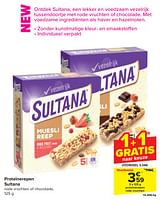 Promoties Proteïnerepen sultana - Sultana - Geldig van 17/04/2024 tot 29/04/2024 bij Carrefour
