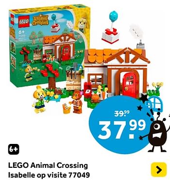 Promoties Lego animal crossing isabelle op visite 77049 - Lego - Geldig van 12/04/2024 tot 28/04/2024 bij Intertoys