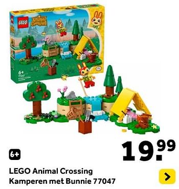 Promoties Lego animal crossing kamperen met bunnie 77047 - Lego - Geldig van 12/04/2024 tot 28/04/2024 bij Intertoys