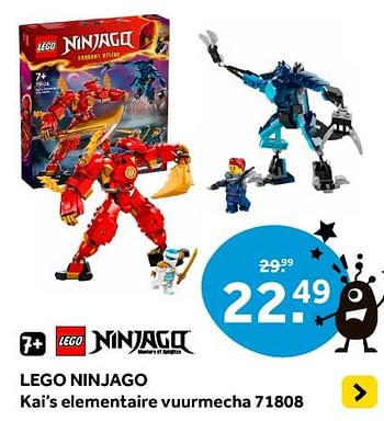 Promoties Lego ninjago kai`s elementaire vuurmecha 71808 - Lego - Geldig van 12/04/2024 tot 28/04/2024 bij Intertoys