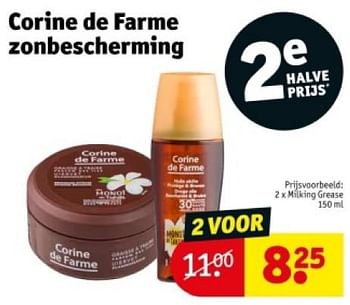 Promotions Corine de farme zonbescherming milking grease - Corine de farme - Valide de 16/04/2024 à 21/04/2024 chez Kruidvat