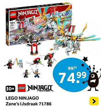 Promoties Lego ninjago zane’s ljsdraak 71786 - Lego - Geldig van 12/04/2024 tot 28/04/2024 bij Intertoys
