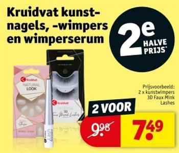 Promotions Kunstwimpers 3d faux mink lashes - Produit maison - Kruidvat - Valide de 16/04/2024 à 21/04/2024 chez Kruidvat