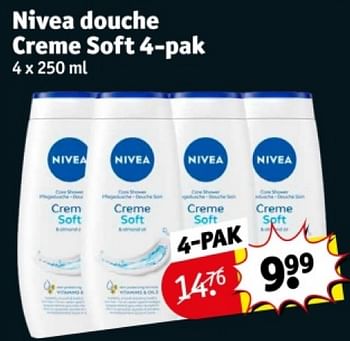 Promotions Nivea douche creme soft - Nivea - Valide de 16/04/2024 à 21/04/2024 chez Kruidvat