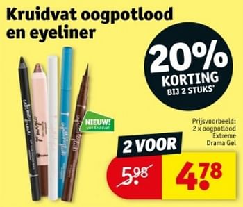 Promoties Oogpotlood extreme drama gel - Huismerk - Kruidvat - Geldig van 16/04/2024 tot 21/04/2024 bij Kruidvat