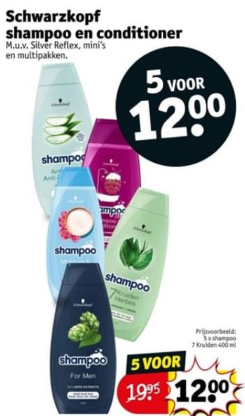 Promotions Shampoo 7 kruiden - Schwarzkopf - Valide de 16/04/2024 à 21/04/2024 chez Kruidvat
