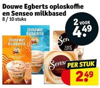 Promoties Douwe egberts oploskoffie en senseo milkbased - Douwe Egberts - Geldig van 16/04/2024 tot 21/04/2024 bij Kruidvat