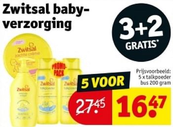 Promotions Zwitsal babyverzorging talkpoeder bus - Zwitsal - Valide de 16/04/2024 à 21/04/2024 chez Kruidvat
