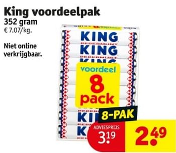 Promoties King voordeelpak - King - Geldig van 16/04/2024 tot 21/04/2024 bij Kruidvat