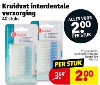 Promoties Kruidvat interdentale borstel soft - Huismerk - Kruidvat - Geldig van 16/04/2024 tot 21/04/2024 bij Kruidvat