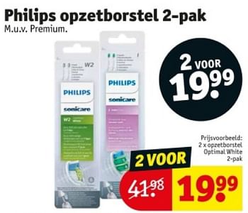 Promoties Opzetborstel optimal white - Philips - Geldig van 16/04/2024 tot 21/04/2024 bij Kruidvat
