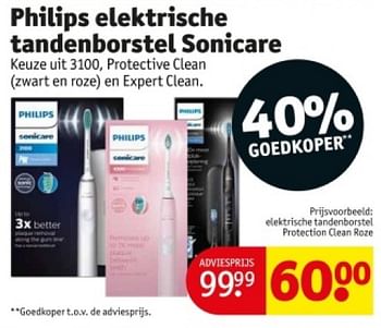 Promotions Philips elektrische tandenborstel protection clean roze - Philips - Valide de 16/04/2024 à 21/04/2024 chez Kruidvat