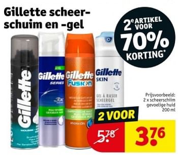 Promotions Scheerschiim gevoelige huid - Gillette - Valide de 16/04/2024 à 21/04/2024 chez Kruidvat
