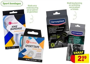 Promotions Sport bandages - Produit maison - Kruidvat - Valide de 16/04/2024 à 21/04/2024 chez Kruidvat
