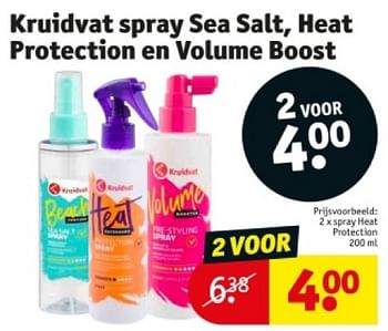 Promotions Spray heat protection - Produit maison - Kruidvat - Valide de 16/04/2024 à 21/04/2024 chez Kruidvat